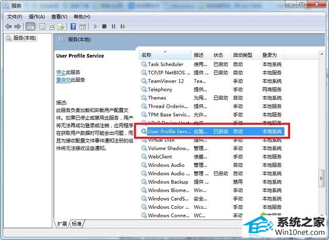win10ϵͳUser profile serviceδܵ¼ͼĲ