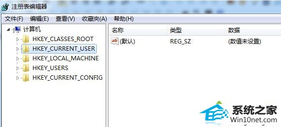 打开注册表编辑器 win10系统电脑无法设置程序打开方式的图文步骤