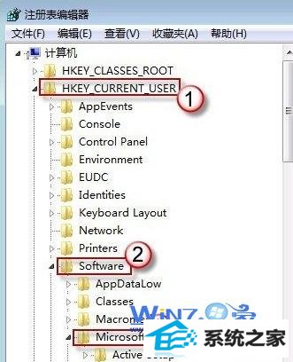 δ򿪡HKEY_CURREnT_UsER---software---Microsoftѡ
