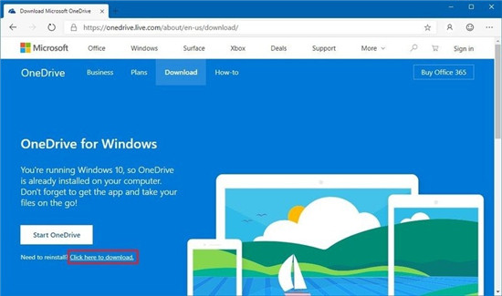 windows10中如何解决onedrive重新安装应用程序的同步问题